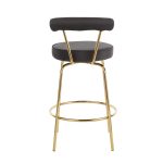 Rhonda Gold Metal Black Velvet Art Deco Counter Stools (Set of 2) 21 Rhonda Gold Metal Black Velvet Art Deco Counter Stools (Set of 2)