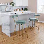 Rhonda Gold and Green Art Deco Counter Stools (Set of 2) 19 Rhonda Gold and Green Art Deco Counter Stools (Set of 2)