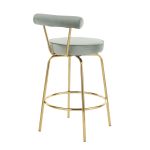 Rhonda Gold and Green Art Deco Counter Stools (Set of 2) 24 Rhonda Gold and Green Art Deco Counter Stools (Set of 2)
