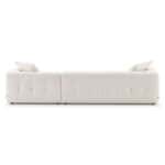 Ivory Boucle Mid-Century Modern Sectional Sofa 14 Ivory Boucle Mid-Century Modern Sectional Sofa