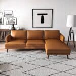 Tan Leather L-Shaped Sectional Sofa Right Facing 8 Tan Leather L-Shaped Sectional Sofa Right Facing