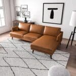 Tan Leather L-Shaped Sectional Sofa Right Facing 10 Tan Leather L-Shaped Sectional Sofa Right Facing