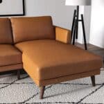 Tan Leather L-Shaped Sectional Sofa Right Facing 11 Tan Leather L-Shaped Sectional Sofa Right Facing