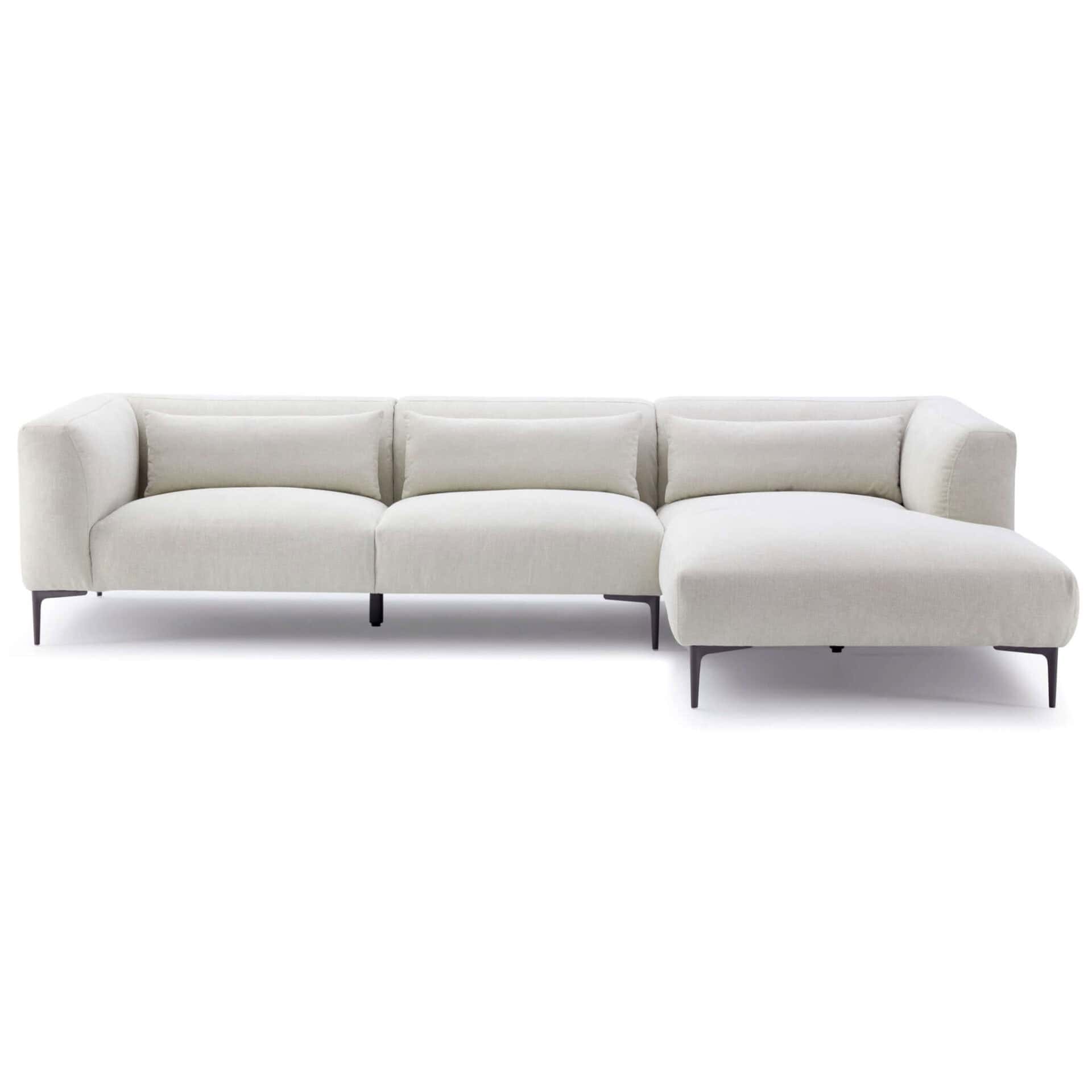 Beige Linen L-Shaped Sectional Sofa for Living Rooms 6 Beige Linen L-Shaped Sectional Sofa for Living Rooms - Image 6
