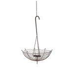 Rihanna II Medium Black Metal Umbrella Candle Holder Lantern