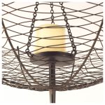 Rihanna III Large Black Metal Umbrella Candle Holder Lantern
