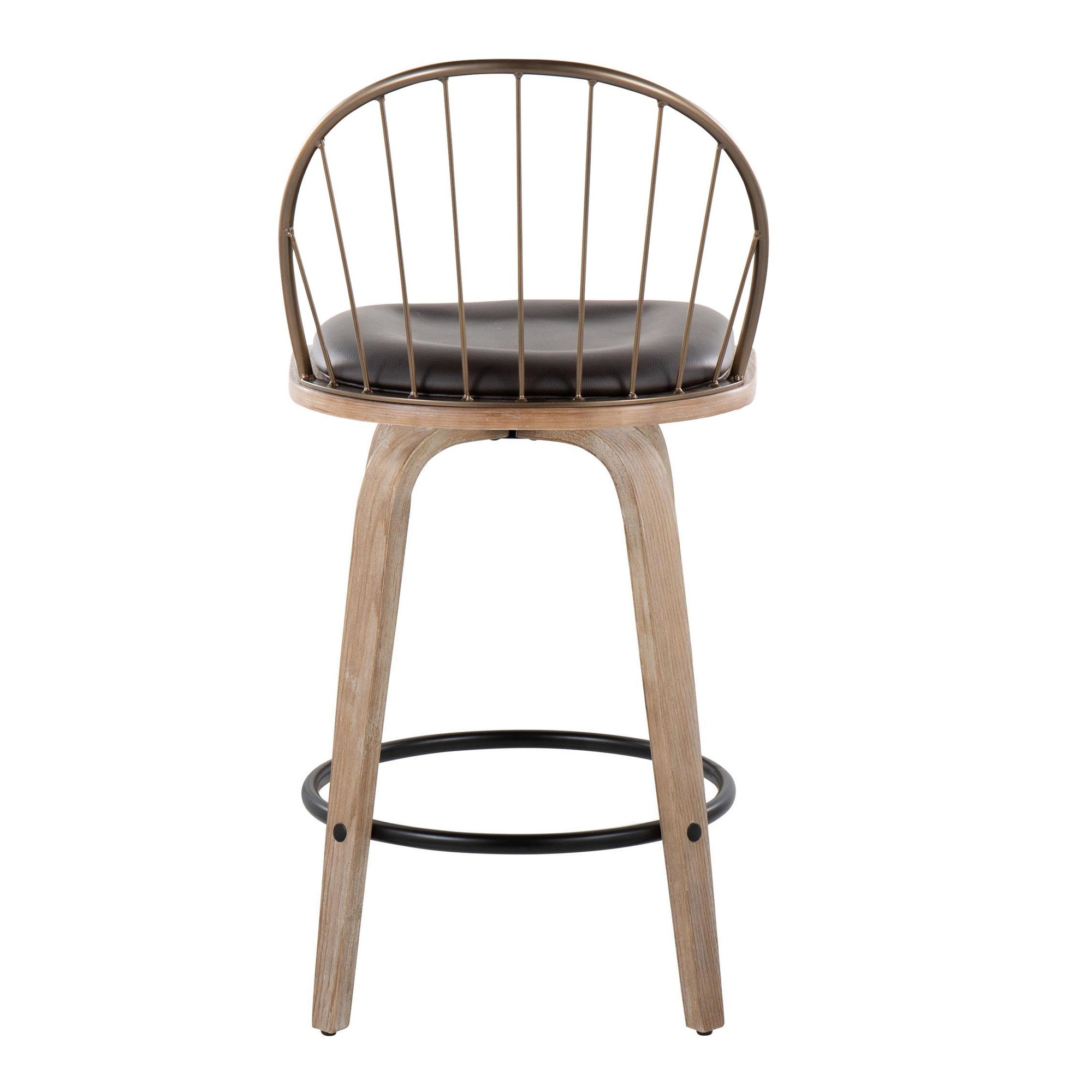 Riley 26 Farmhouse White Wood Counter Stool (Set of 2) 7 Riley 26 Farmhouse White Wood Counter Stool (Set of 2) - Image 7