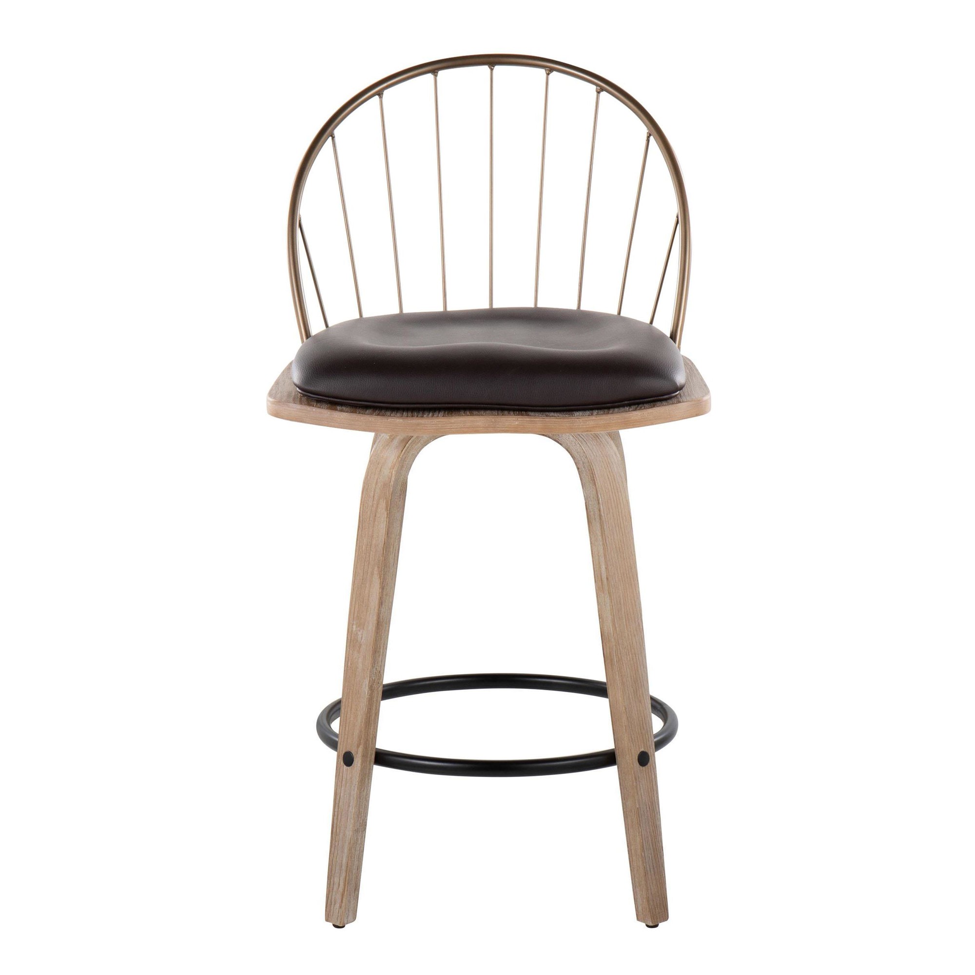 Riley 26 Farmhouse White Wood Counter Stool (Set of 2) 8 Riley 26 Farmhouse White Wood Counter Stool (Set of 2) - Image 8