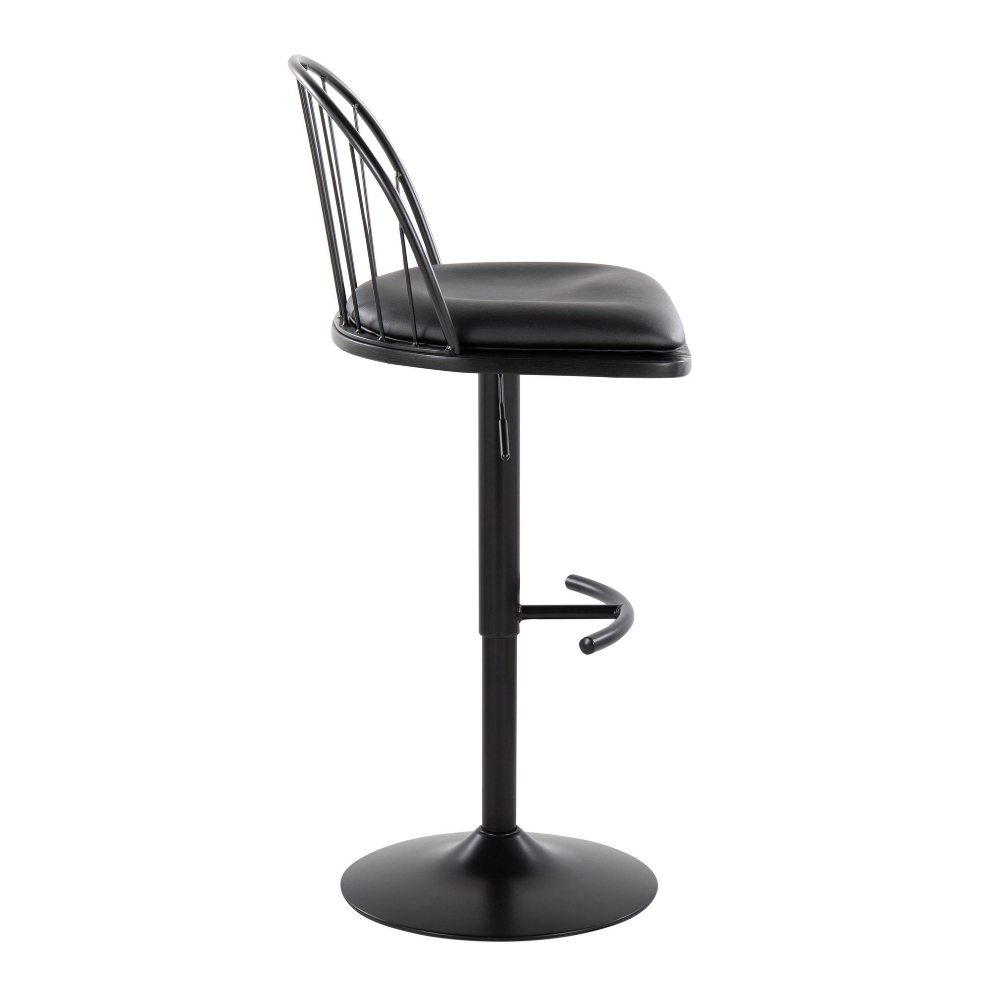 Riley Black Farmhouse Adjustable Swivel Barstool (Set of 2) 7 Riley Black Farmhouse Adjustable Swivel Barstool (Set of 2) - Image 7