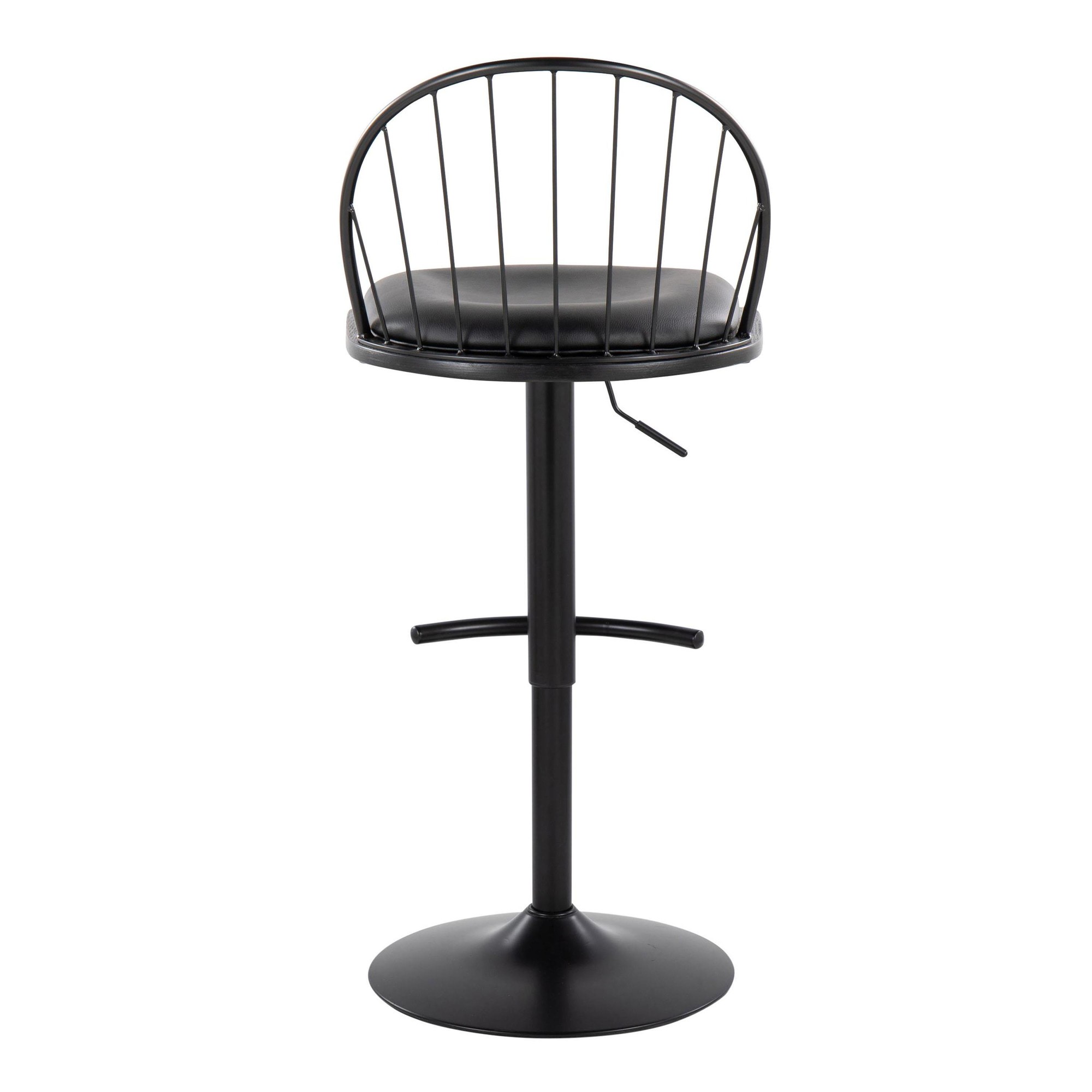 Riley Black Farmhouse Adjustable Swivel Barstool (Set of 2) 9 Riley Black Farmhouse Adjustable Swivel Barstool (Set of 2) - Image 9