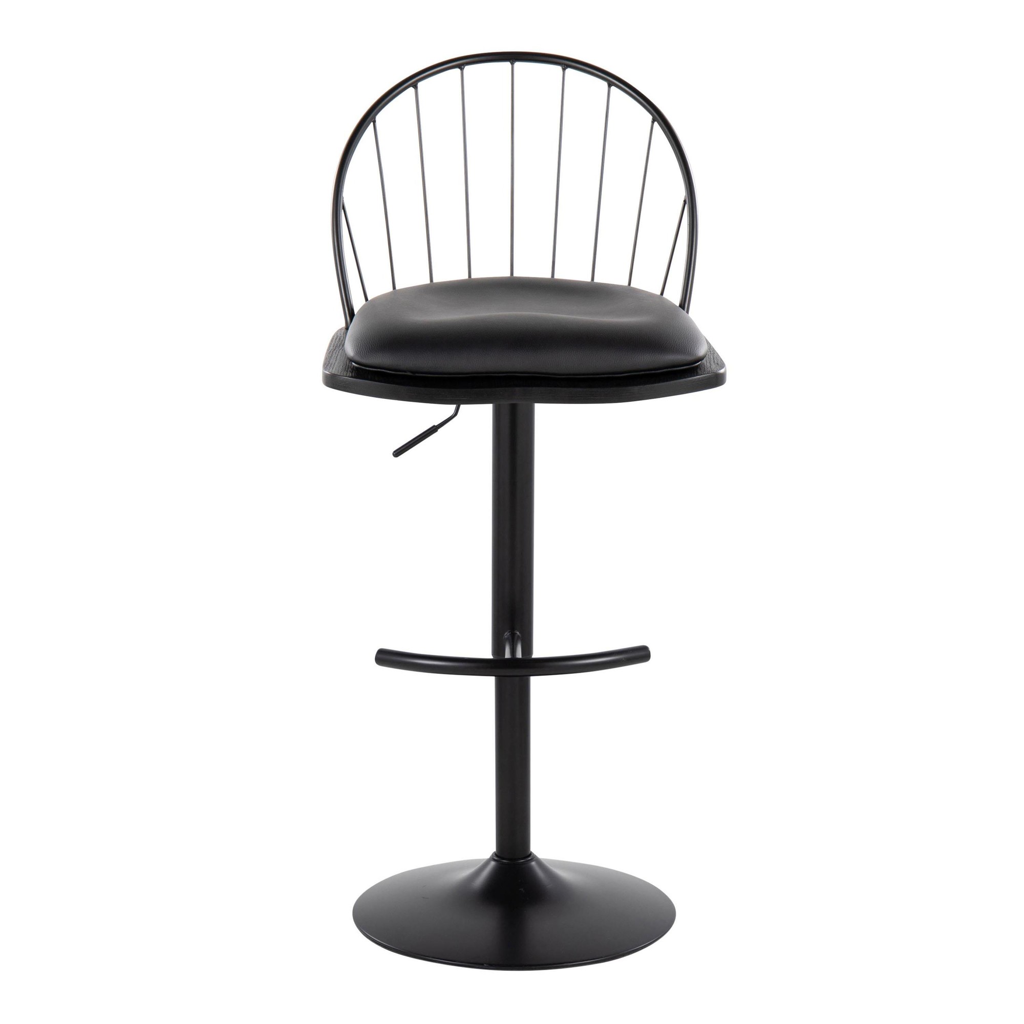 Riley Black Farmhouse Adjustable Swivel Barstool (Set of 2) 10 Riley Black Farmhouse Adjustable Swivel Barstool (Set of 2) - Image 10