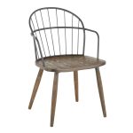 Riley Farmhouse Dark Walnut and Black Arm Chairs (Set of 2) 10 Riley Farmhouse Dark Walnut and Black Arm Chairs (Set of 2)