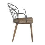Riley Farmhouse Dark Walnut and Black Arm Chairs (Set of 2) 11 Riley Farmhouse Dark Walnut and Black Arm Chairs (Set of 2)