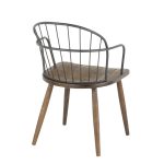 Riley Farmhouse Dark Walnut and Black Arm Chairs (Set of 2) 12 Riley Farmhouse Dark Walnut and Black Arm Chairs (Set of 2)