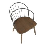 Riley Farmhouse Dark Walnut and Black Arm Chairs (Set of 2) 15 Riley Farmhouse Dark Walnut and Black Arm Chairs (Set of 2)