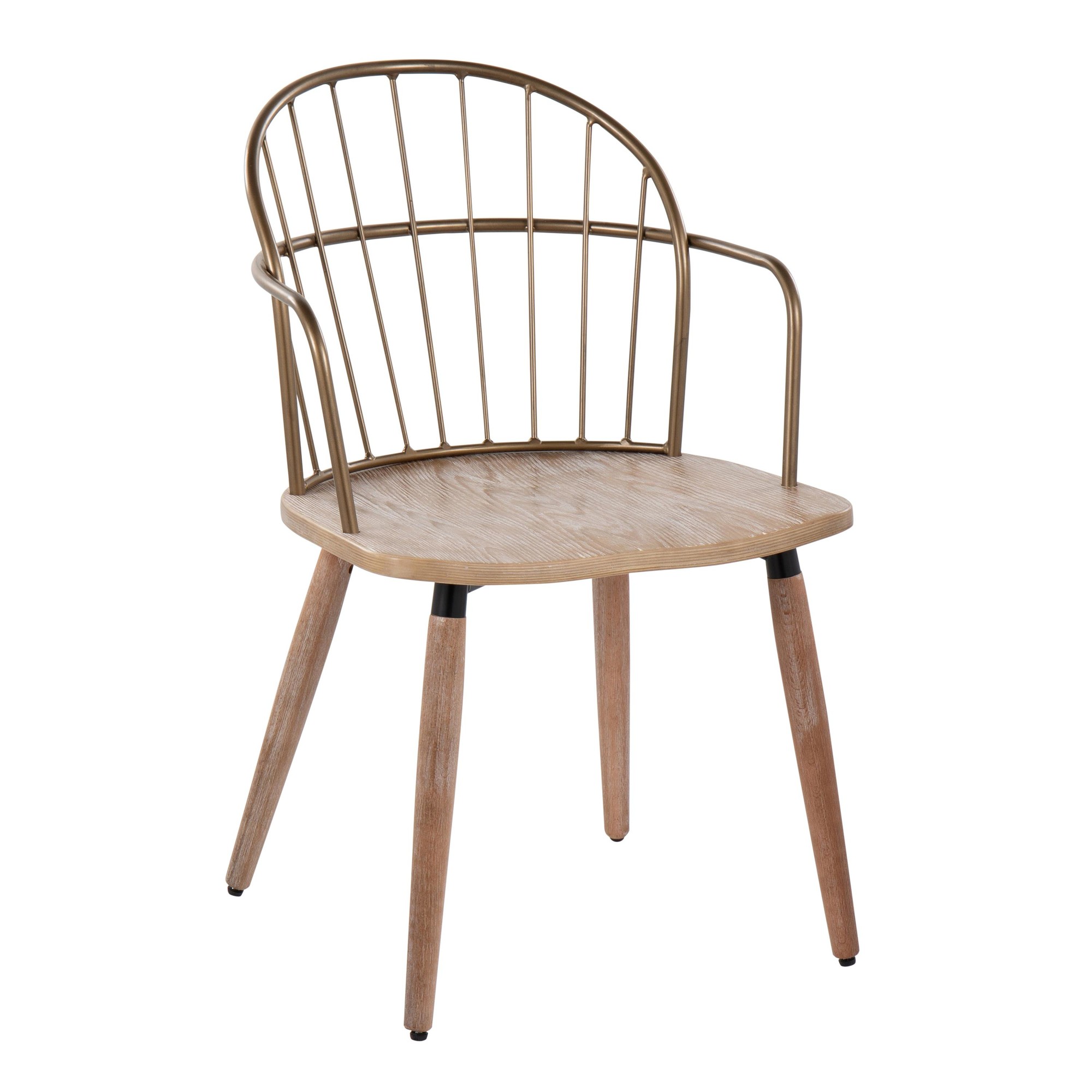 Riley Farmhouse Whitewashed Wood Spindle Back Dining Chair 3 Riley Farmhouse Whitewashed Wood Spindle Back Dining Chair - Image 3