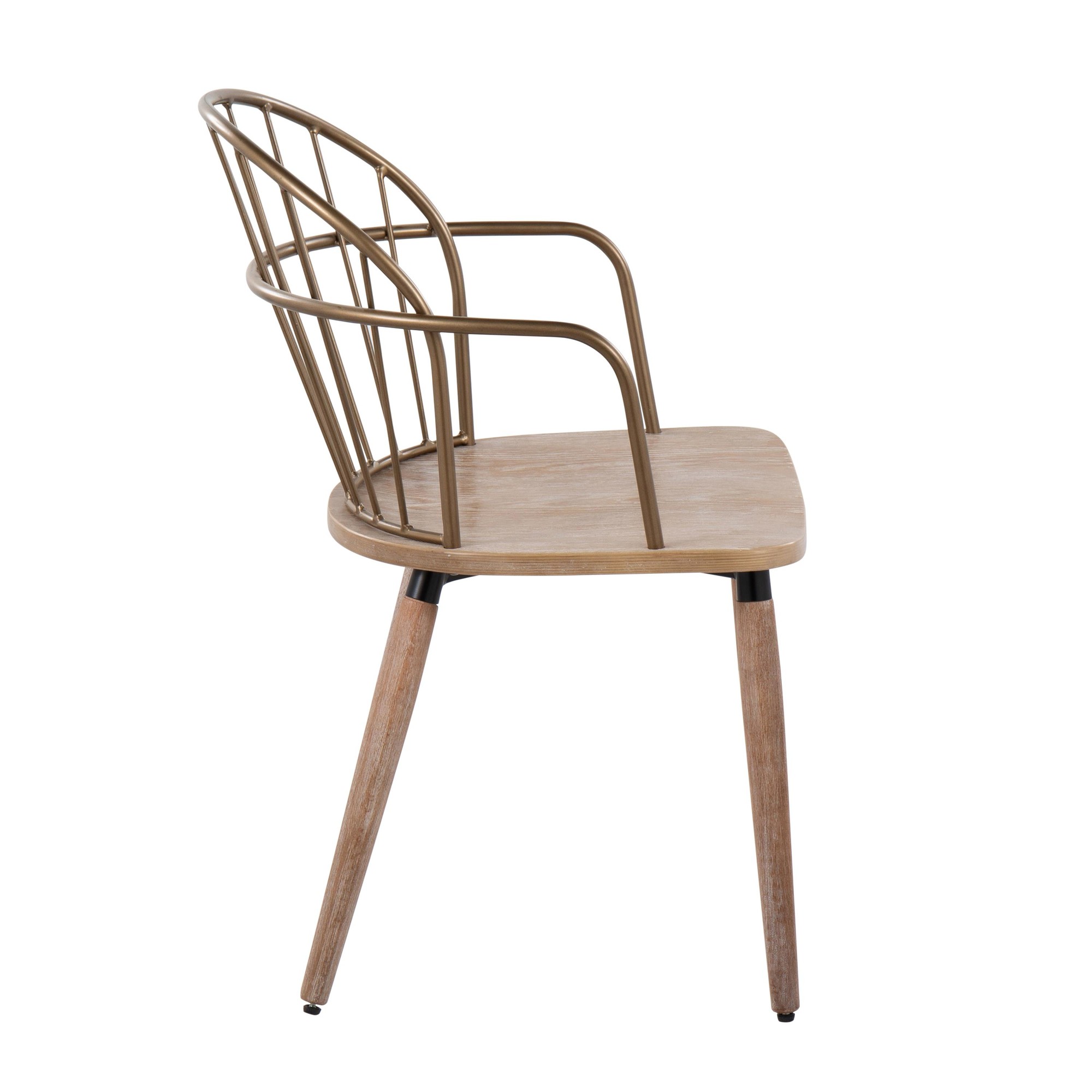 Riley Farmhouse Whitewashed Wood Spindle Back Dining Chair 4 Riley Farmhouse Whitewashed Wood Spindle Back Dining Chair - Image 4