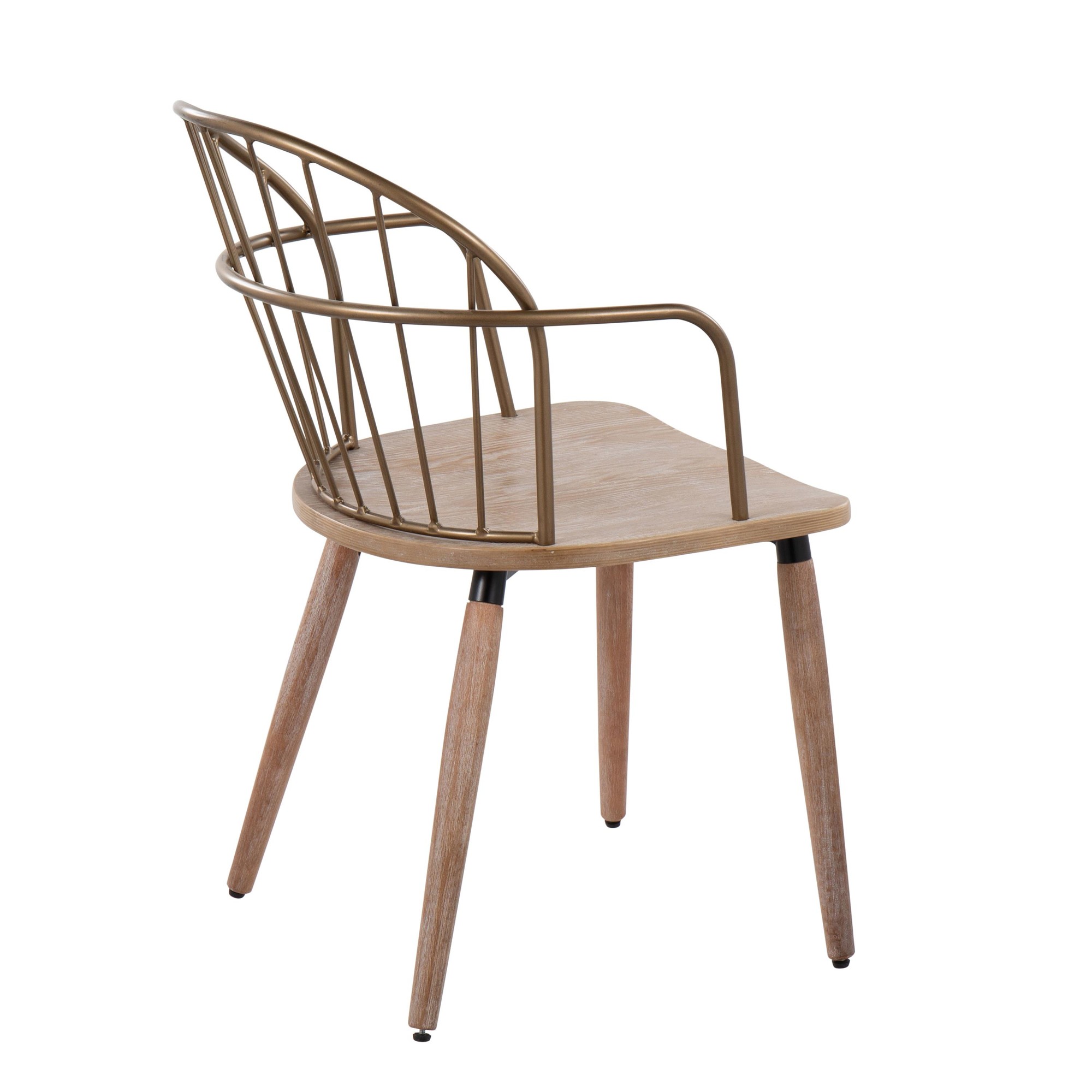 Riley Farmhouse Whitewashed Wood Spindle Back Dining Chair 5 Riley Farmhouse Whitewashed Wood Spindle Back Dining Chair - Image 5