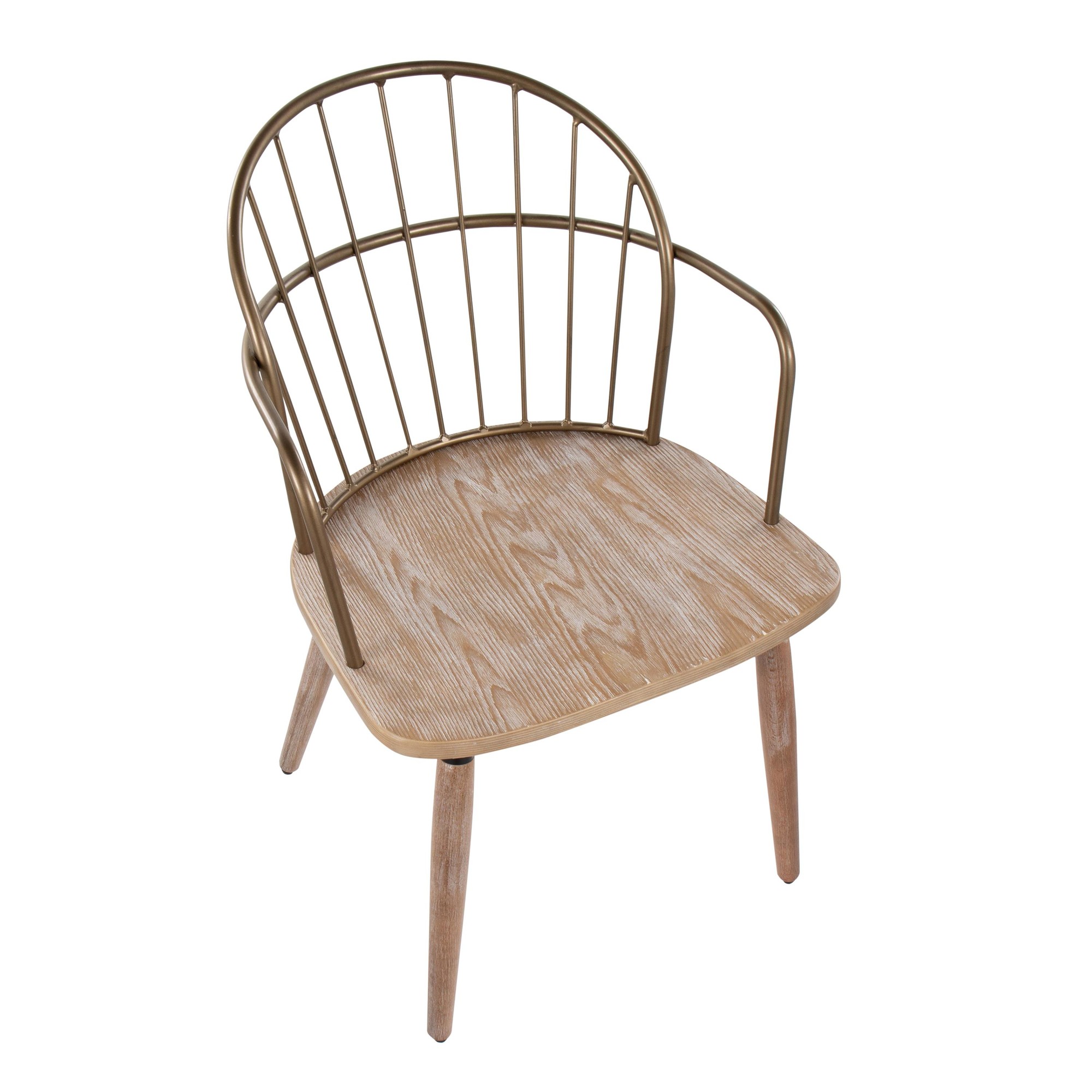 Riley Farmhouse Whitewashed Wood Spindle Back Dining Chair 8 Riley Farmhouse Whitewashed Wood Spindle Back Dining Chair - Image 8