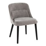 Rina Mid-Century Modern Black Wood Grey Fabric Chairs (Set of 2) 16 Rina Mid-Century Modern Black Wood Grey Fabric Chairs (Set of 2)