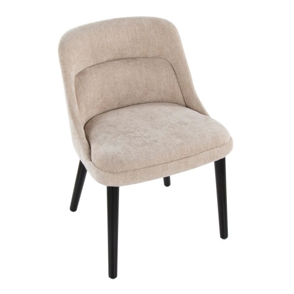 Rina Mid Century Modern Black and Light Brown Dining Chairs Set of 2 10