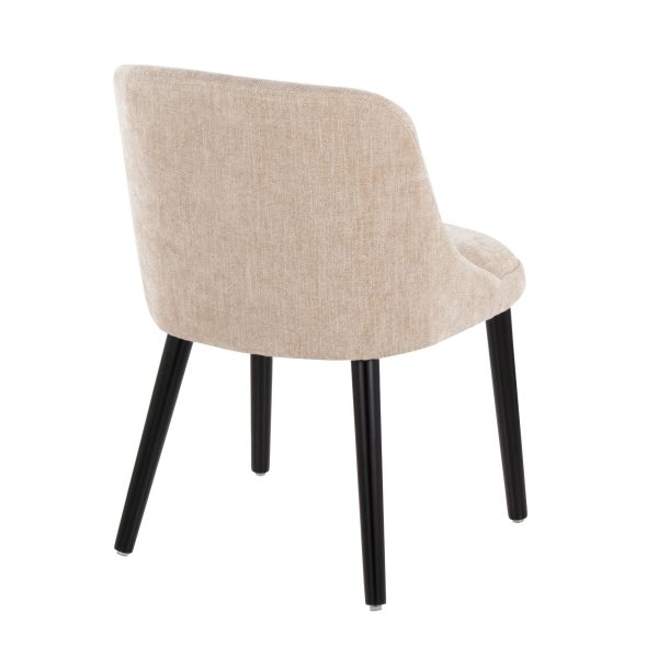 Rina Mid Century Modern Black and Light Brown Dining Chairs Set of 2 7