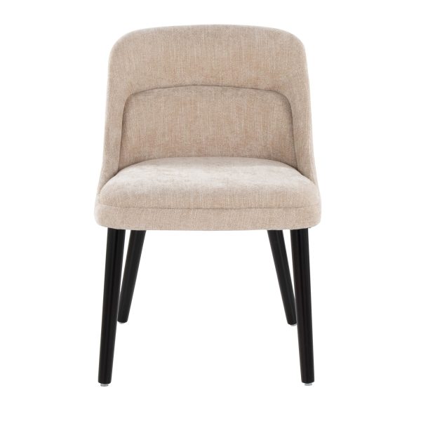 Rina Mid Century Modern Black and Light Brown Dining Chairs Set of 2 9
