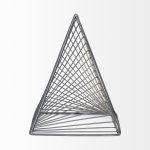 Risley 8L x 8W Gray Metal Triangular Decorative Object