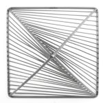 Risley 8L x 8W Gray Metal Triangular Decorative Object