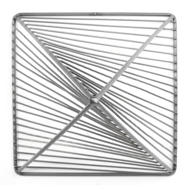 Risley 8L x 8W Gray Metal Triangular Decorative Object 3
