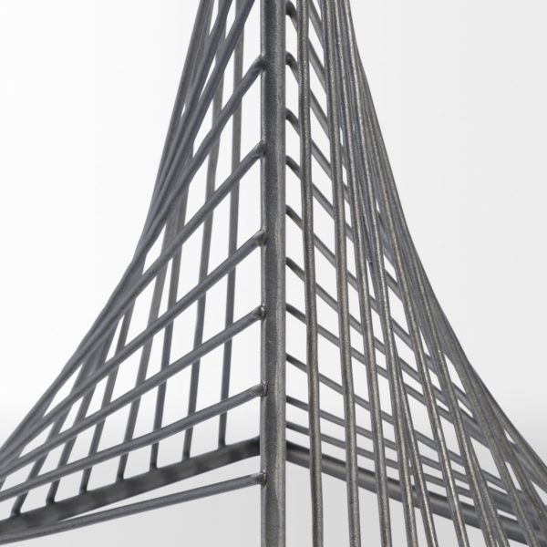Risley 8L x 8W Gray Metal Triangular Decorative Object 4