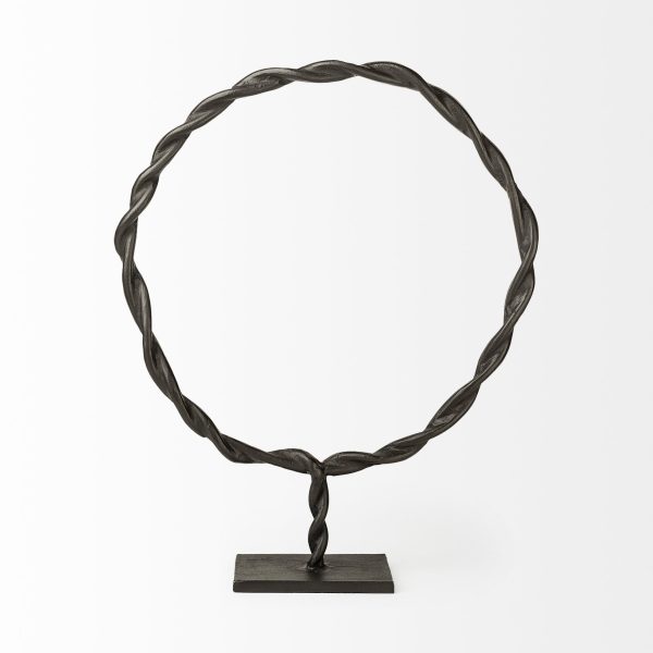 Rizwan Large Black Aluminum Braided Circular Object 2