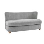 Robert Grey Modern Curved Back Imitation Linen Loveseat 6 Robert Grey Modern Curved Back Imitation Linen Loveseat