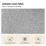 Robert Grey Modern Curved Back Imitation Linen Loveseat 9 Robert Grey Modern Curved Back Imitation Linen Loveseat