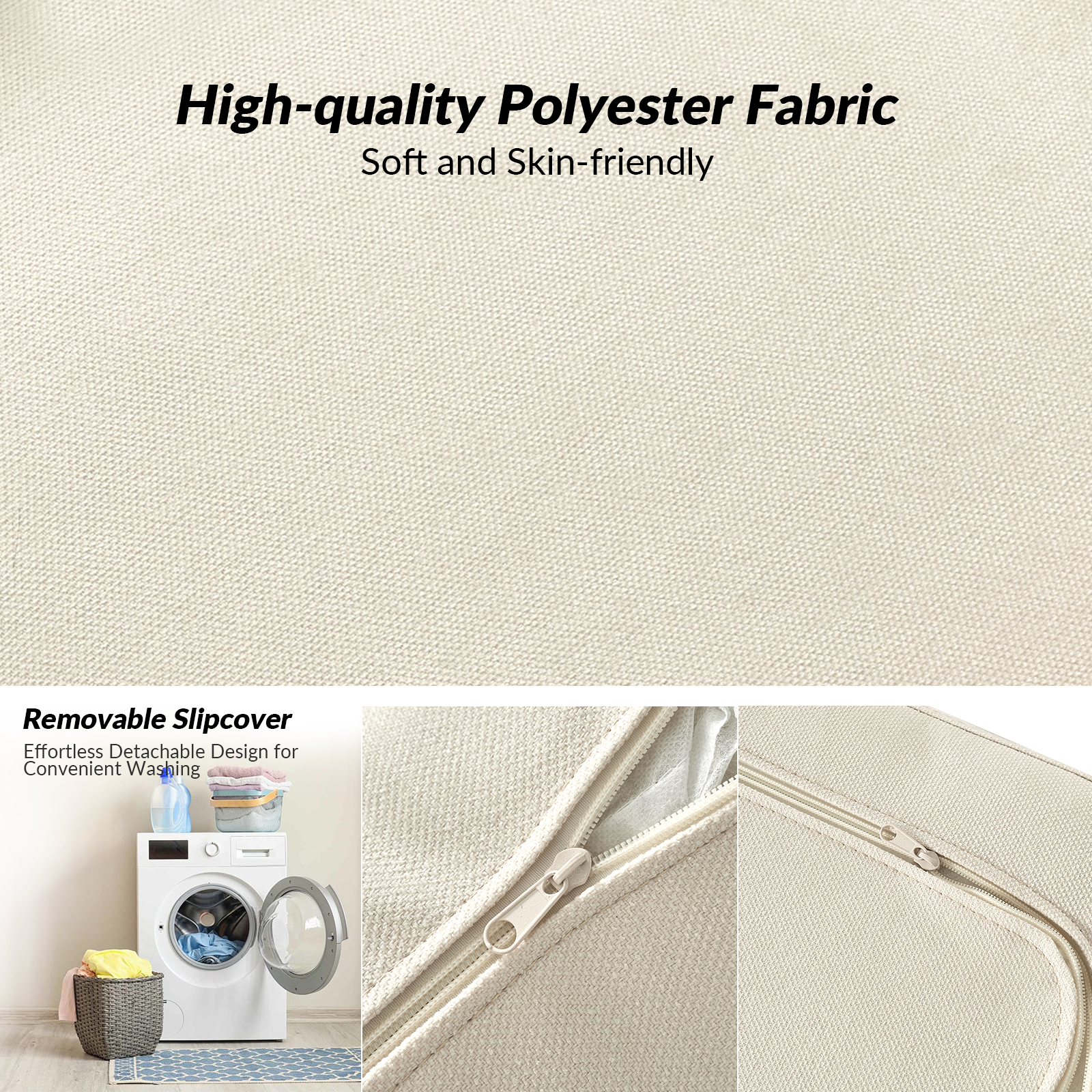 Roberta Ivory Slipcovered Farmhouse Chair with Ottoman 4 Roberta Ivory Slipcovered Farmhouse Chair with Ottoman - Image 4