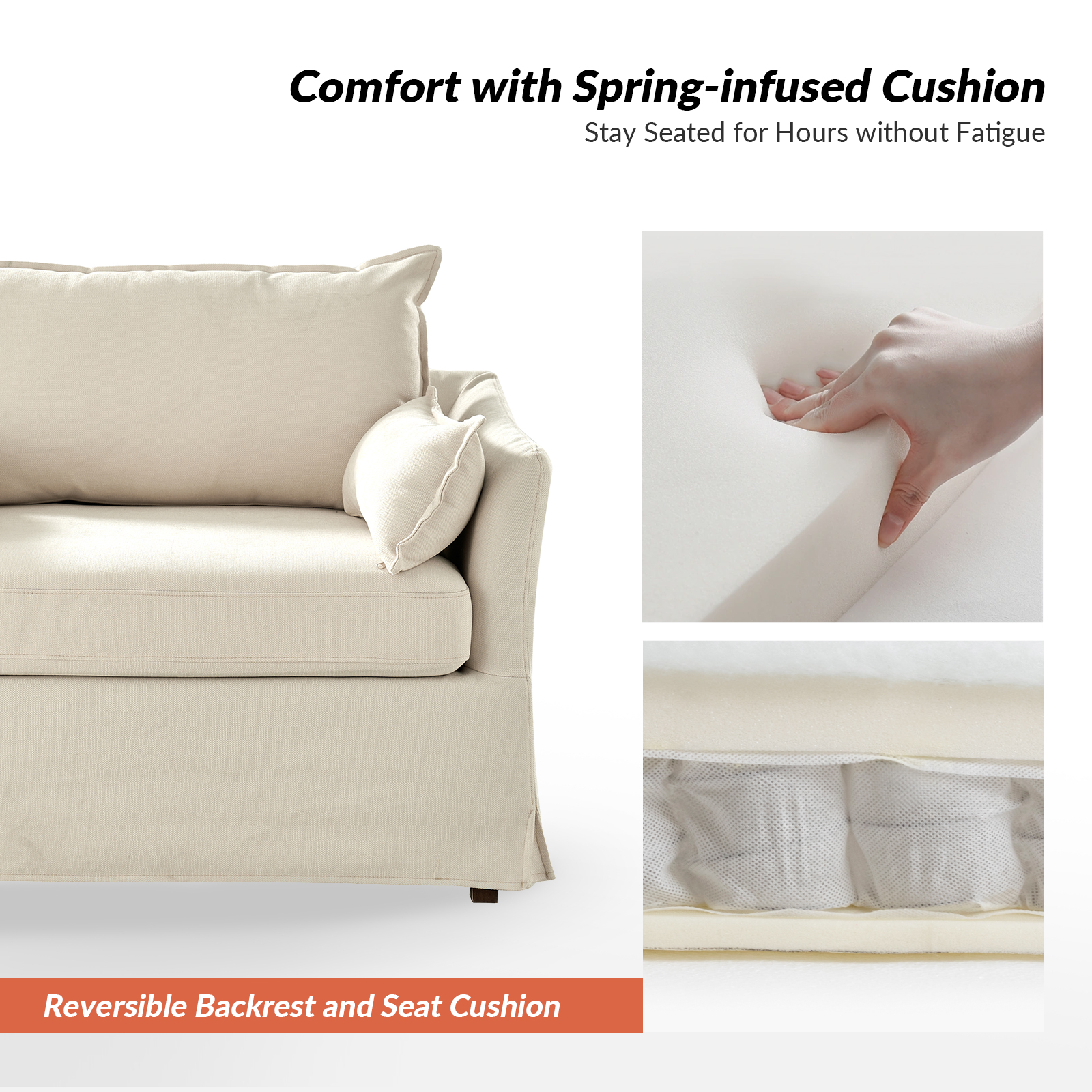 Roberta Ivory Slipcovered Farmhouse Chair with Ottoman 5 Roberta Ivory Slipcovered Farmhouse Chair with Ottoman - Image 5