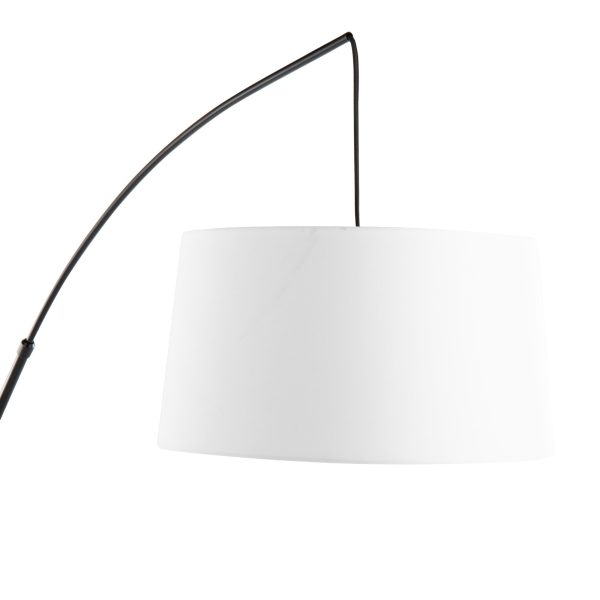 Robyn Mid Century Modern Arched Floor Lamp Natural Wood Linen Shade 12