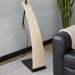 Robyn Mid-Century Modern Arched Floor Lamp Natural Wood Linen Shade 17 Robyn Mid-Century Modern Arched Floor Lamp Natural Wood Linen Shade