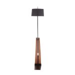 Robyn Mid-Century Modern Black Linen Arched Floor Lamp