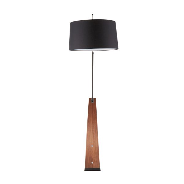 Robyn Mid Century Modern Black Linen Arched Floor Lamp 13