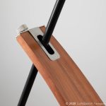Robyn Mid-Century Modern Black Linen Arched Floor Lamp