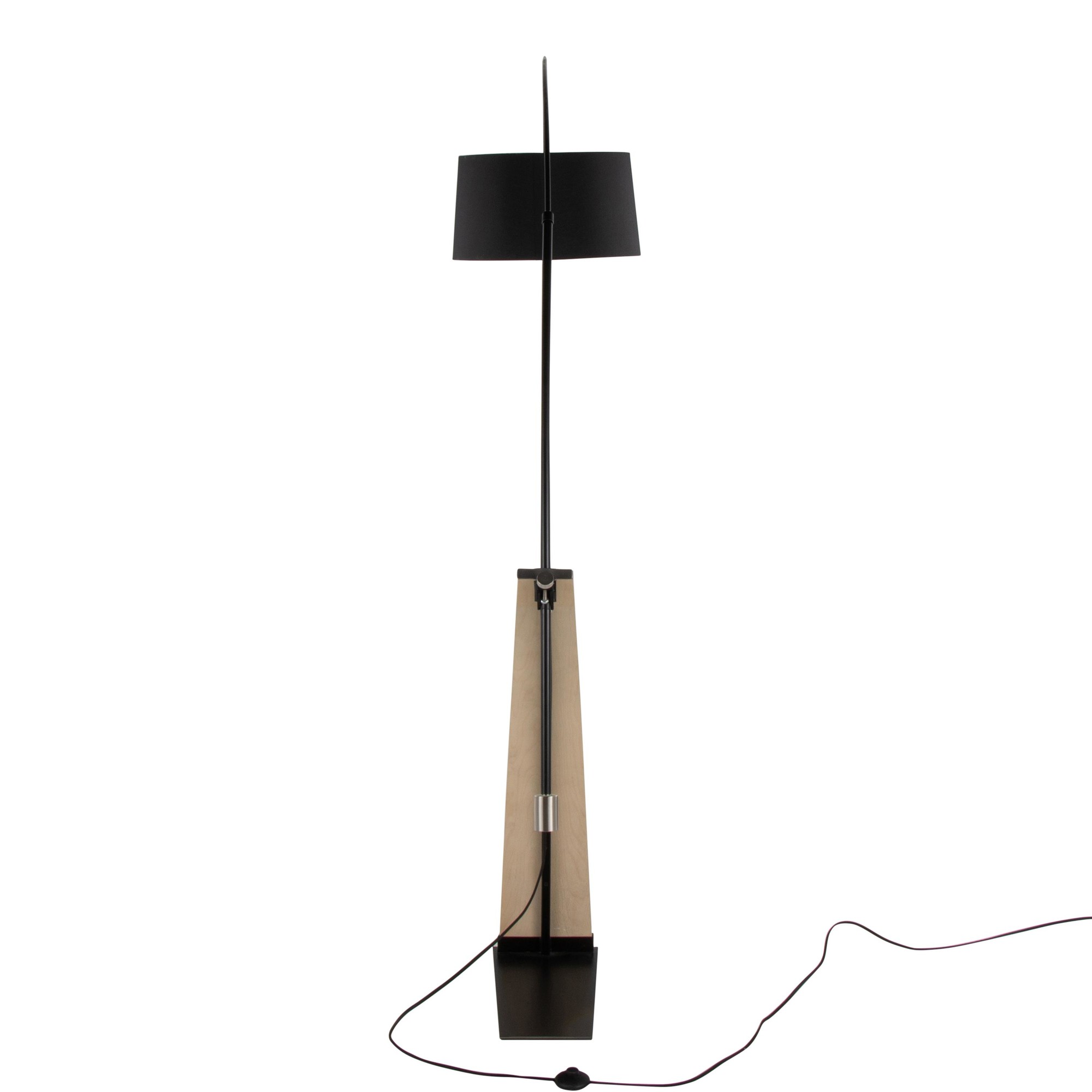 Robyn Mid-Century Modern Black Linen Shade Floor Lamp 11 Robyn Mid-Century Modern Black Linen Shade Floor Lamp - Image 11