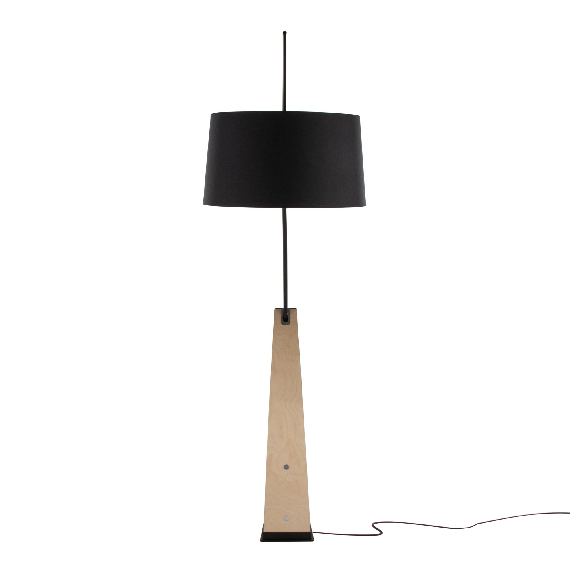 Robyn Mid-Century Modern Black Linen Shade Floor Lamp 12 Robyn Mid-Century Modern Black Linen Shade Floor Lamp - Image 12