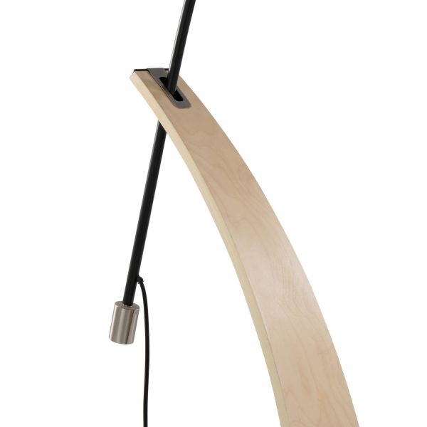 Robyn Mid Century Modern Black Linen Shade Floor Lamp 14