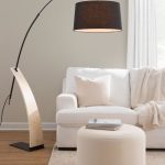 Robyn Mid-Century Modern Black Linen Shade Floor Lamp 20 Robyn Mid-Century Modern Black Linen Shade Floor Lamp