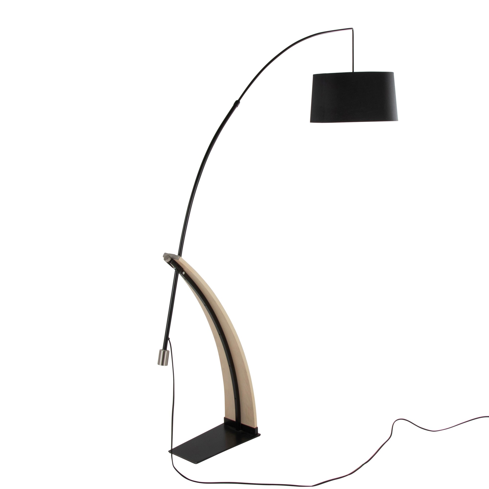 Robyn Mid-Century Modern Black Linen Shade Floor Lamp 10 Robyn Mid-Century Modern Black Linen Shade Floor Lamp - Image 10