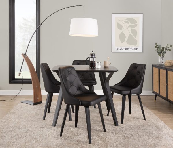 Robyn Mid Century Modern Walnut Arch Floor Lamp Linen Shade 1