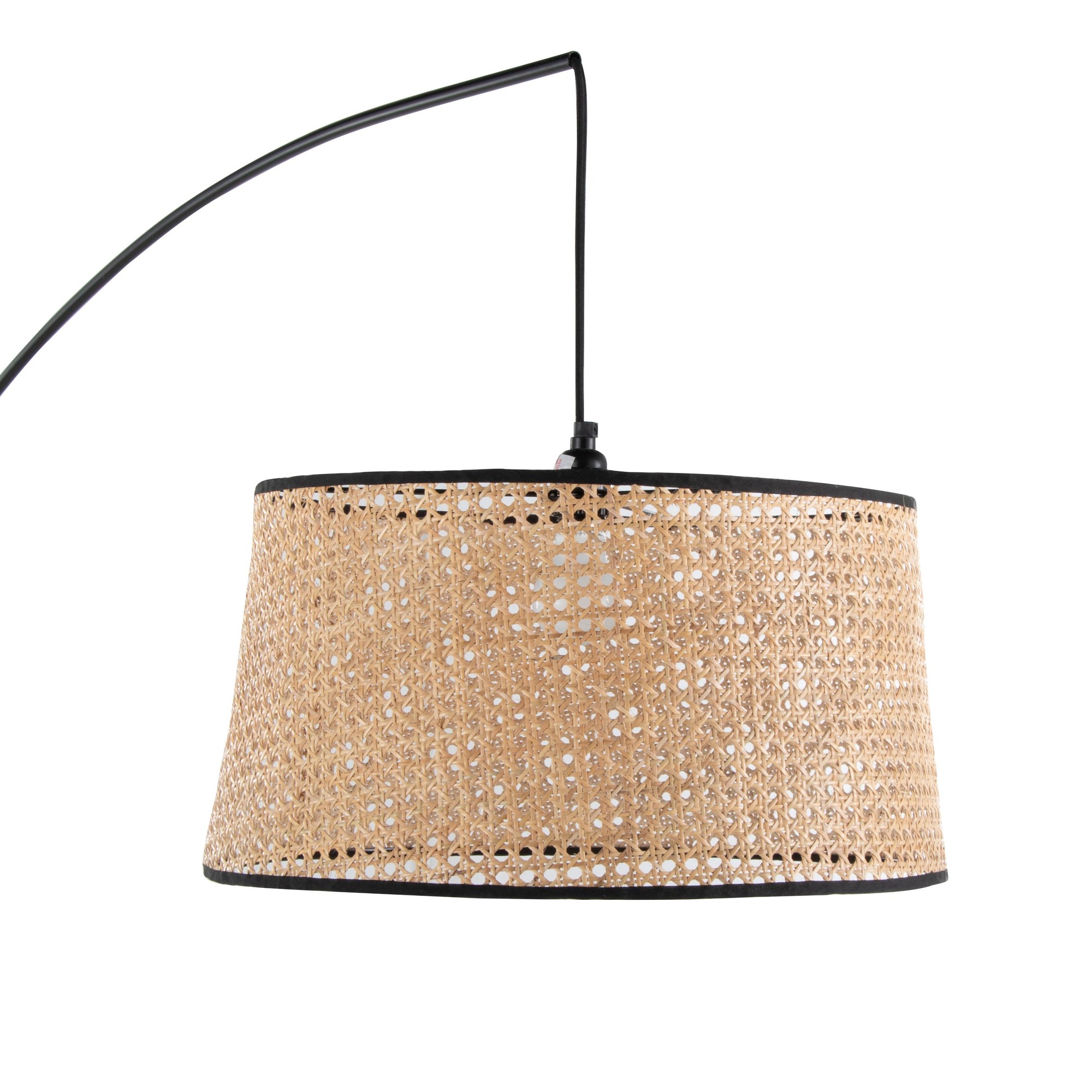 Robyn-Salon Mid-Century Modern Natural Rattan Arched Floor Lamp 9 Robyn-Salon Mid-Century Modern Natural Rattan Arched Floor Lamp - Image 9