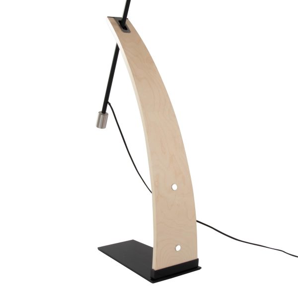 Robyn Salon Mid Century Modern Natural Rattan Arched Floor Lamp 9