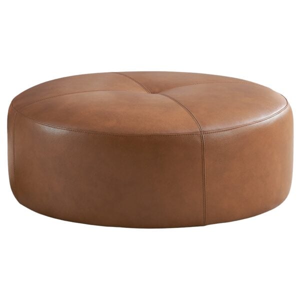RochelinTanLeatherOttoman 4